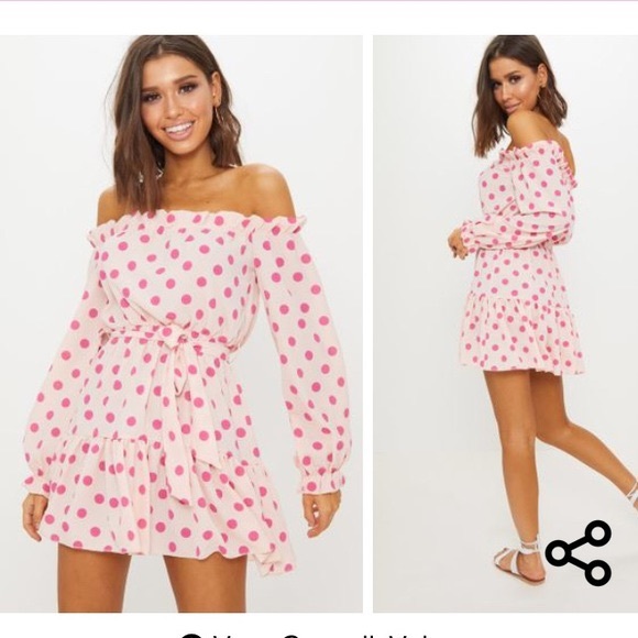 plt pink polka dot dress